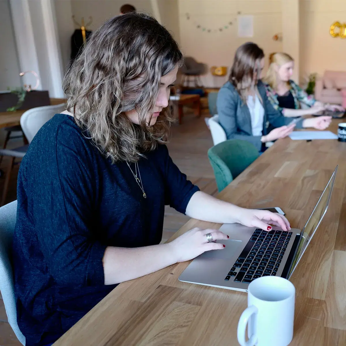 Emprendedora ocupada